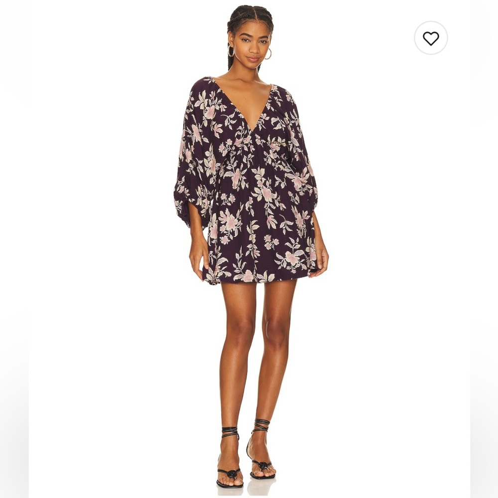 Portia Mini Dress in Black Cherry by Free People